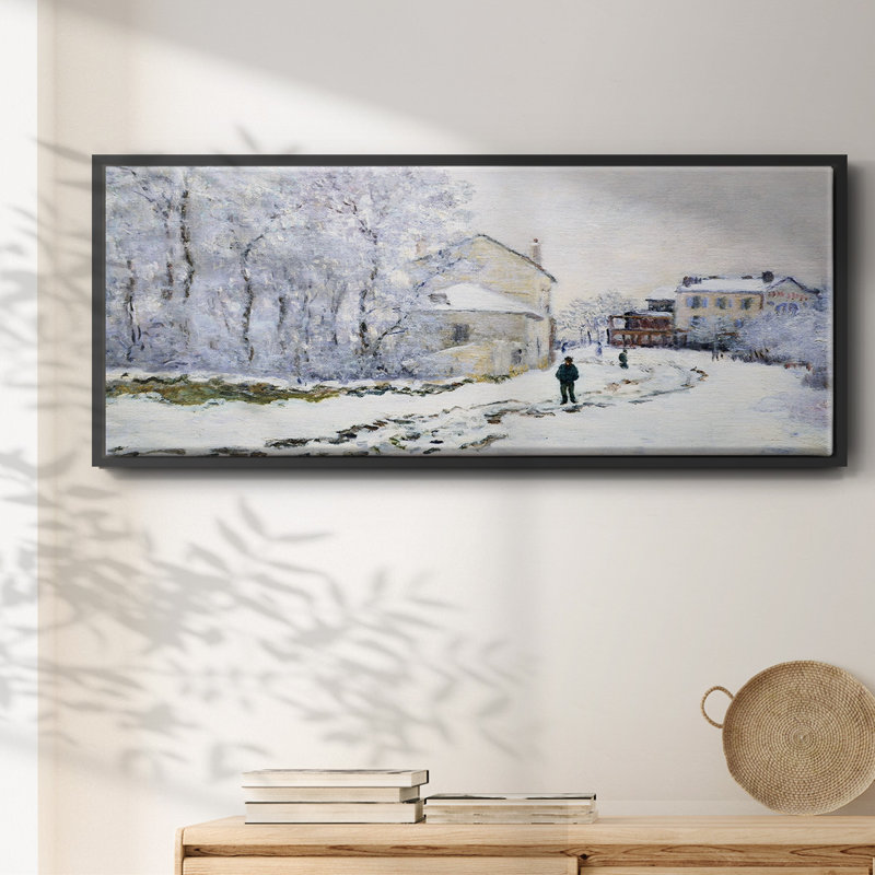 «Snow In Argenteuil», 1875, reproduction d'art sur toile, H 12 po x l 30 po x P 1,5 po, Noir