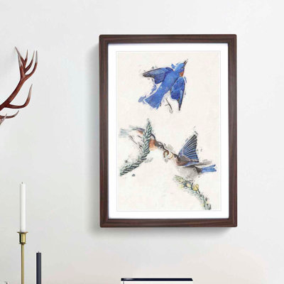 Bluebirds by John Audubon - Picture Frame Painting Print
