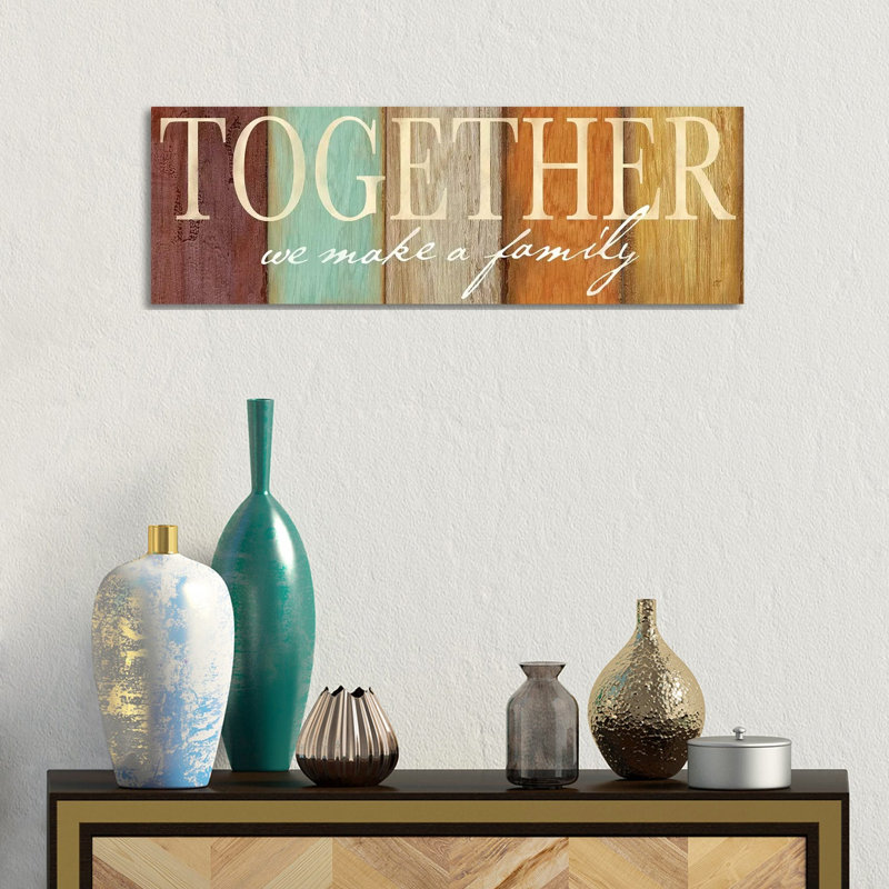 Family Sentiment Sign II Spice by Cynthia Coulter - Wrapped Canvas Print, 30.48 cm H x 91.44 cm W x 1.91 cm D