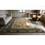 Stunning Gold Background Color Antique Dragon Chinese Bird Of Paradise Tiger Border Rug