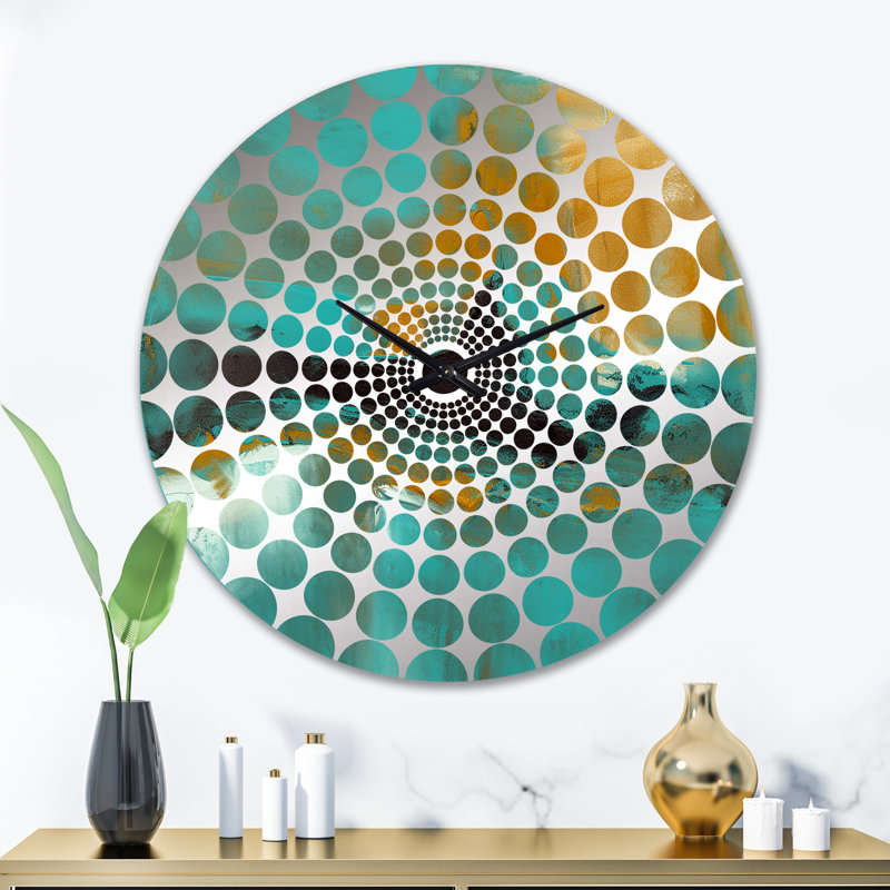 Aiedan - Horloge murale peinture abstraite, Grand