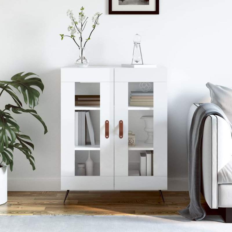 Herrell 2 - Door Rectangle Accent Cabinet, High Gloss White