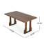 Table de salle à manger rectangulaire 63 po (noyer) (table de salle à manger seulement)-117346130