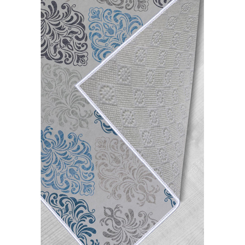 Tapis tissé de qualité supérieure (1,6 x 2,6 pieds), 100% polyester, d'une hauteur de poils de 0,3 po | Pois antibactérien antidérapant en PVC | Lavable à la machine, impression numérique 3D | Idéal pour le salon, la chambre à coucher et le vestibule