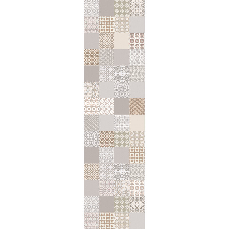 Earlene Yellow/Grey/Beige Indoor/Outdoor Kitchen Mat, Runner 66 x 250cm