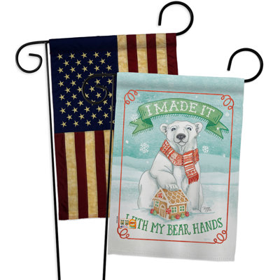 Double Sided 18.5'' H x 13'' W Polyester Christmas Garden Flag
