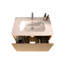 Meuble-lavabo à rayures 30 po avec lavabo en céramique blanc, meuble-lavabo mural flottant pour salle de bain, pré-assemblé-301323779