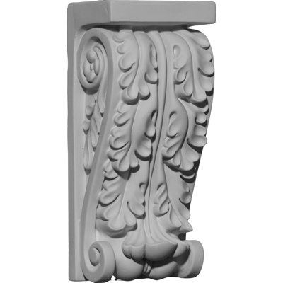 Endurathane Oxford Oak Leaf Corbel, 3 3/8"W x 2 1/2"D x 7 3/4"H, Factory Primed (6-Pack)