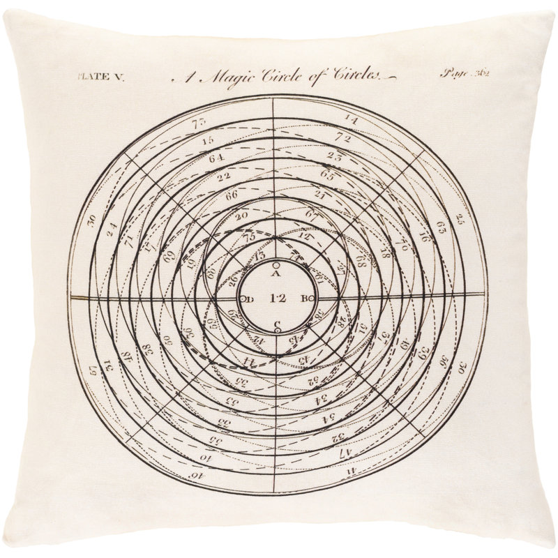 Inventors Cotton Throw Pillow, Down Fill