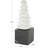 Odom Marble Stacked Stone Abstract Sculpture With Black Block Base
