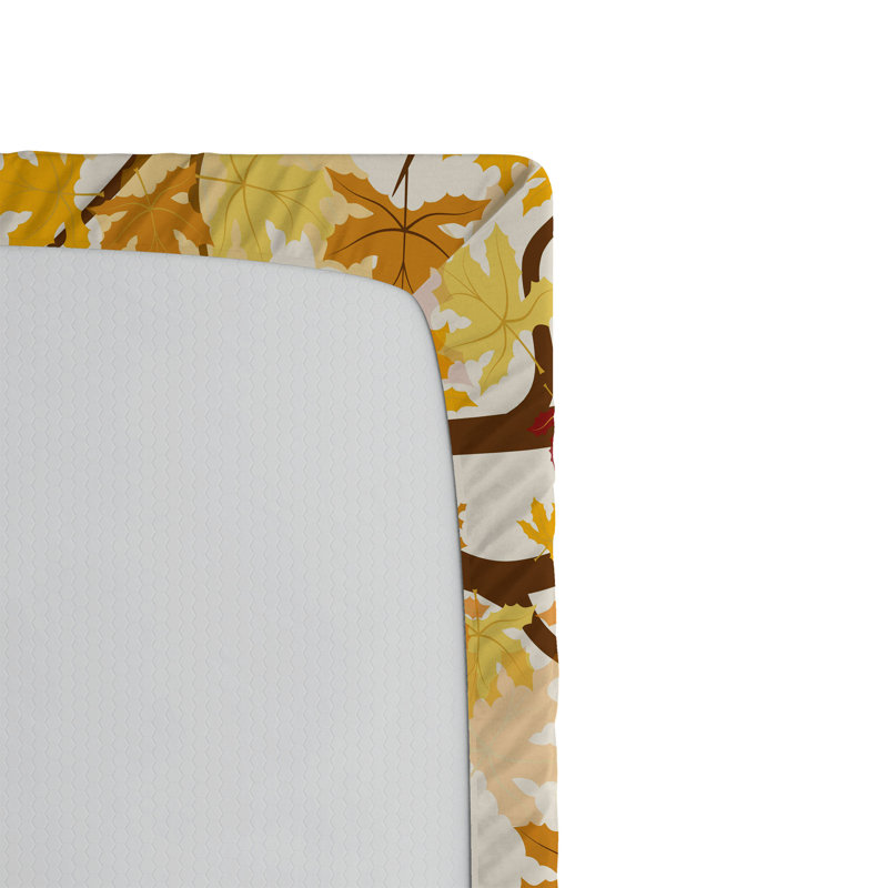 Drap-housse Ambesonne Turquie ensemble de 2 feuilles d'automne automne brun orange jaune, Drap-housse grand