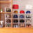 6 Pack Hat Organizer Box, Stackable Baseball Caps Holder Box Containers With Magnetic Door For Hats Snapback Cap Storag, Hat Rack Display Case, Holds 8 Hats Each-1024549738-1024549741