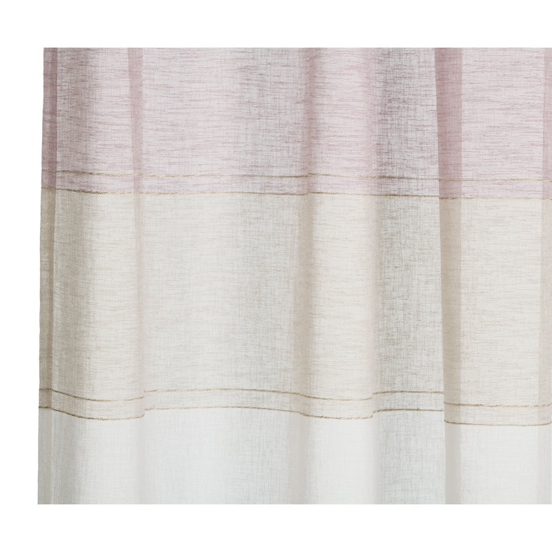 Frohna Semi Sheer Curtain, Dusty Pink/Mustard