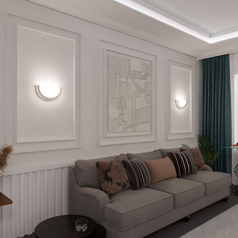 LED Half-Moon Wall Sconce Light - 15W