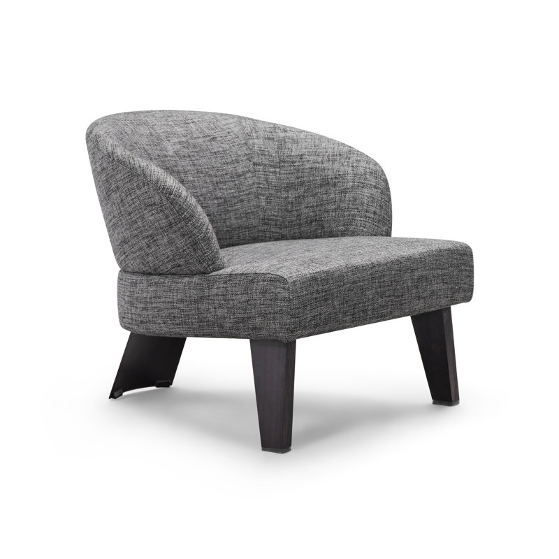Donato Linen Cotton Armchair, Dark Gray