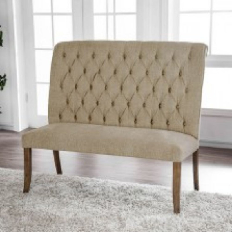 Walden Linen Blend Upholstered Bench