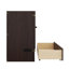 Élégante armoire-lit escamotable grand format avec station de charge intégrée et tiroir de rangement spacieux-37258378