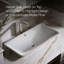 Iron Plains Metal Rectangle Dual Mount Bathroom Sink with Overflow-27173372