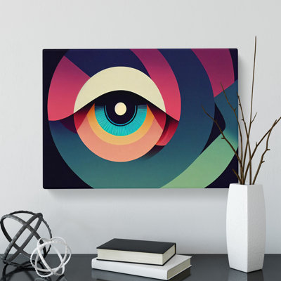 Modern Human Eye Abstract - Wrapped Canvas