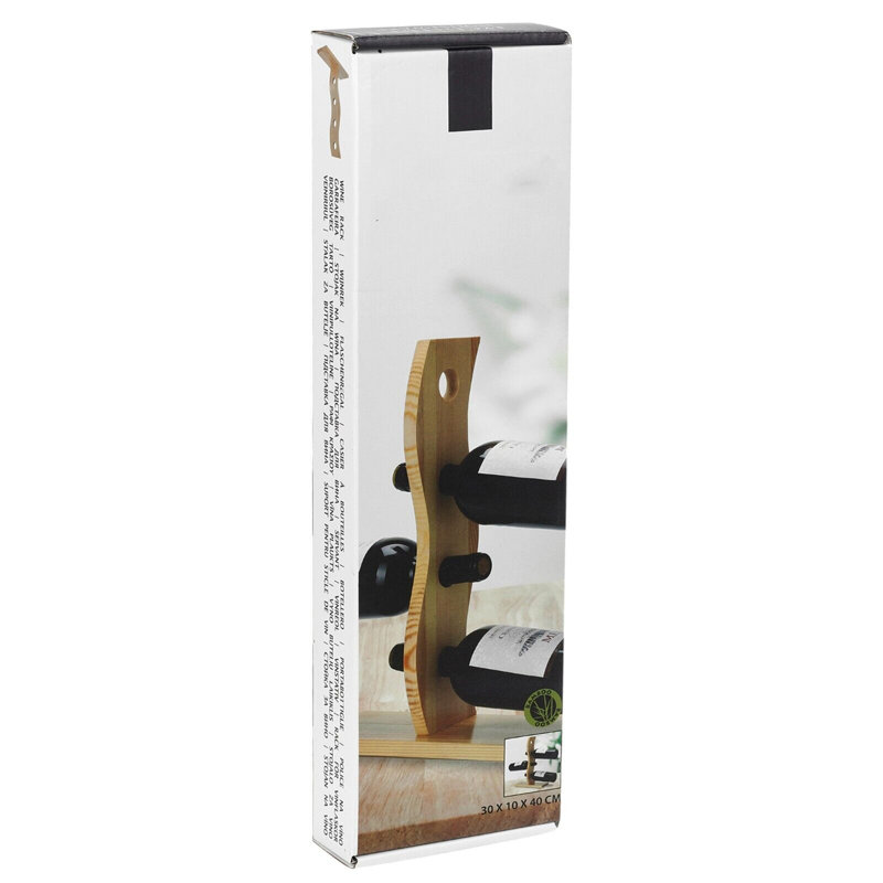 Nikina Floor Wine Bottle Rack Brown
