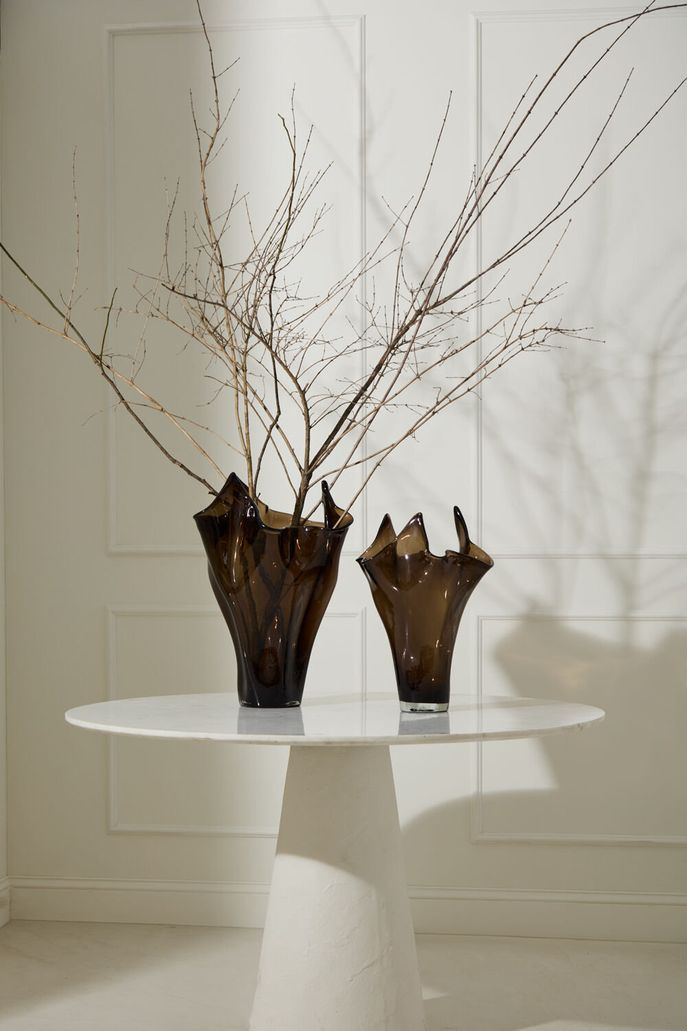 Table Vase, 18.5" H x 12.5" W x 12.5" D