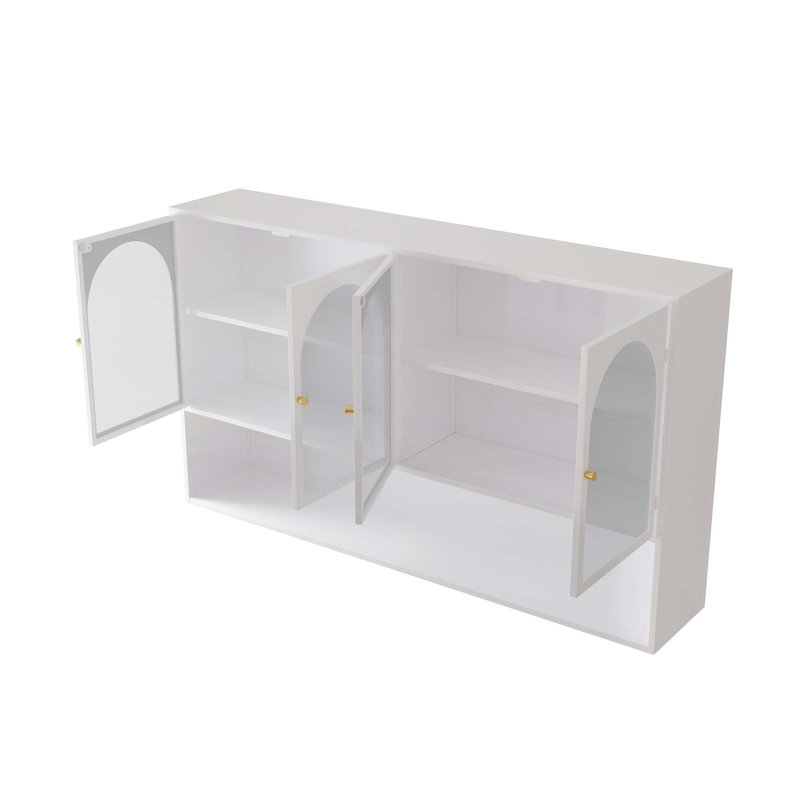 Rangement mural 47,25 po à quatre portes pour la cuisine, Blanc