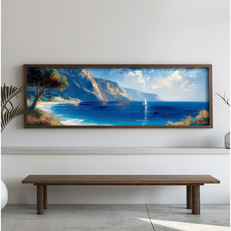 Elegant Decorative Framed MDF Painting, 15.7 x 47.2 x 0.1 inches | 100% MDF with 3 mm Thickness, 100% Pine Wood Frame | UV Printed Artwork for Home Decor, Living Room, Office, Modern Aesthetic