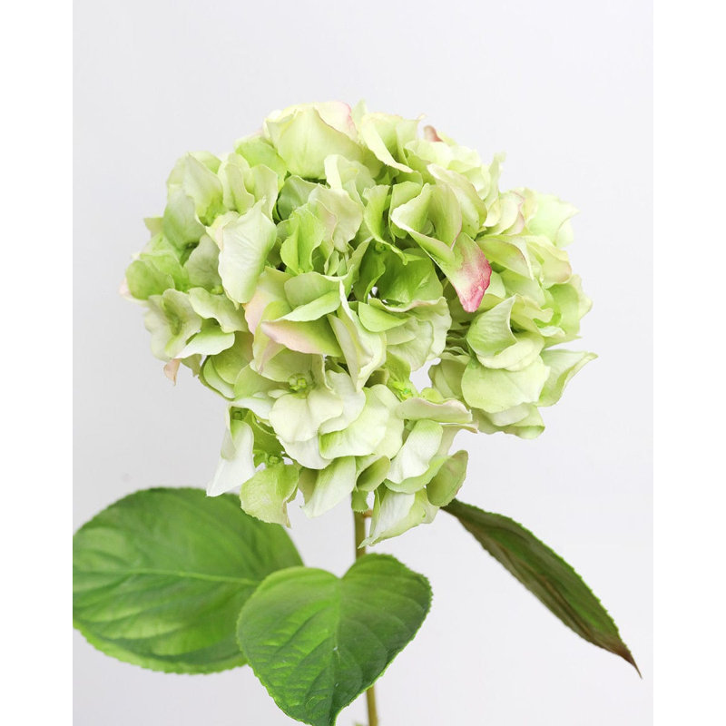 Real Touch Blue Hydrangea 18”, Green, 28.5" H x 9" W