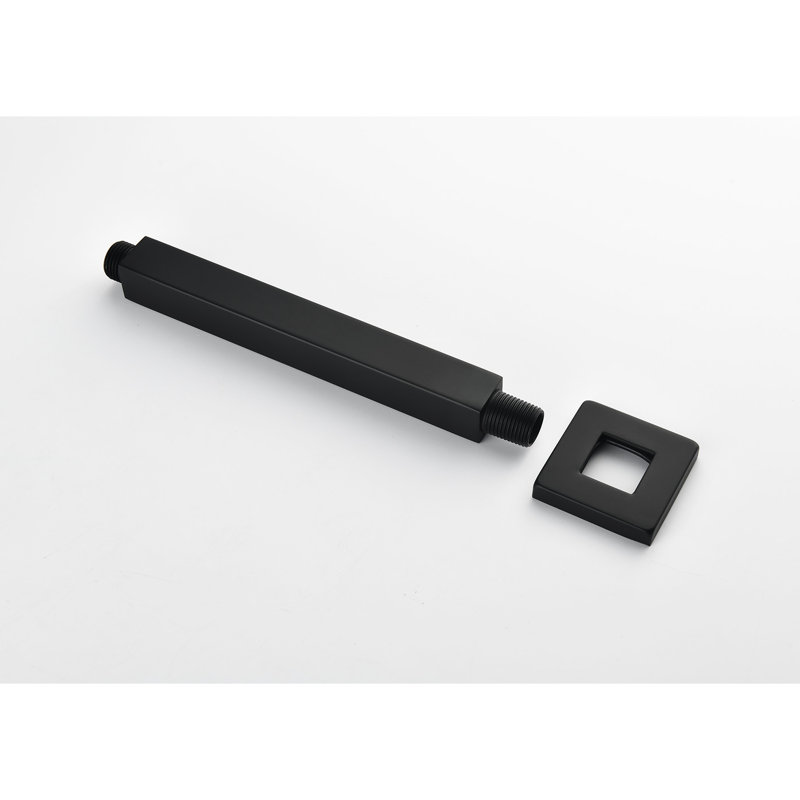 Matte Black Ceiling Mounted Shower For Relaxing Bath Moments 16" Head System - Black, Thoughtful Design, Matte Black