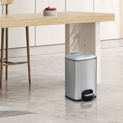 Poubelle ouverte en acier inoxydable 1,09 gallons