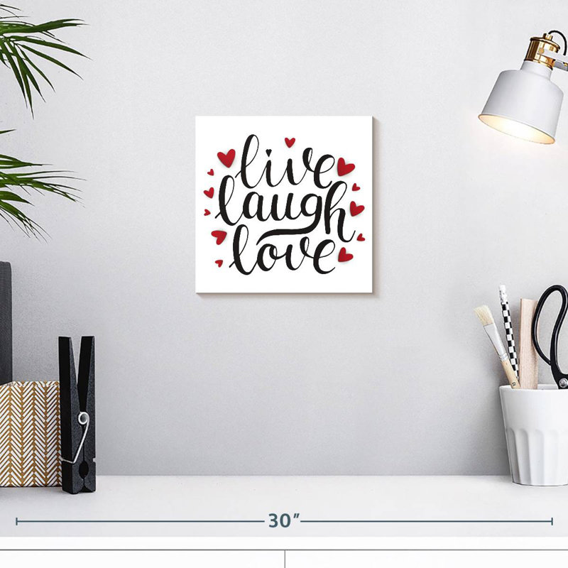 Tergel Live Laugh Love Hearts, H 10 po x l 10 po