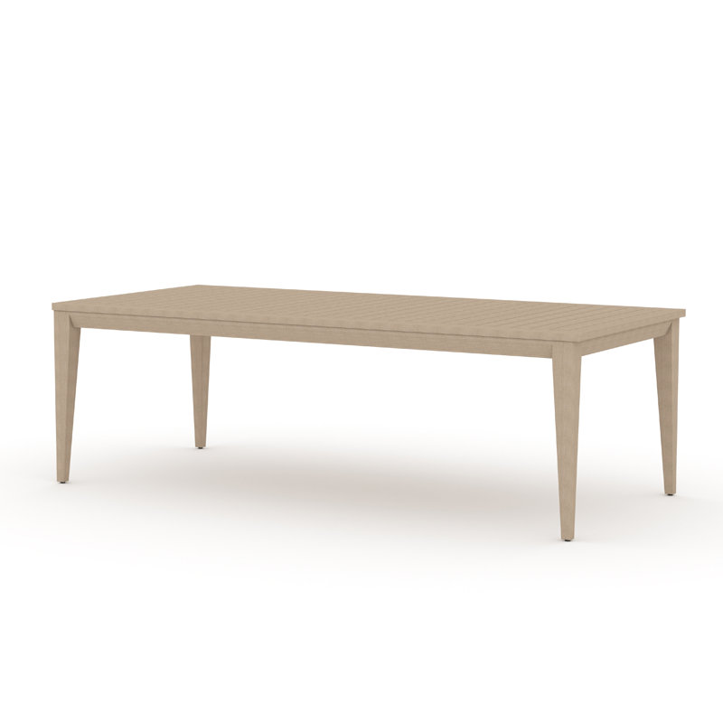 Sherwood Outdoor Teak Dining Table, Washed Brown
