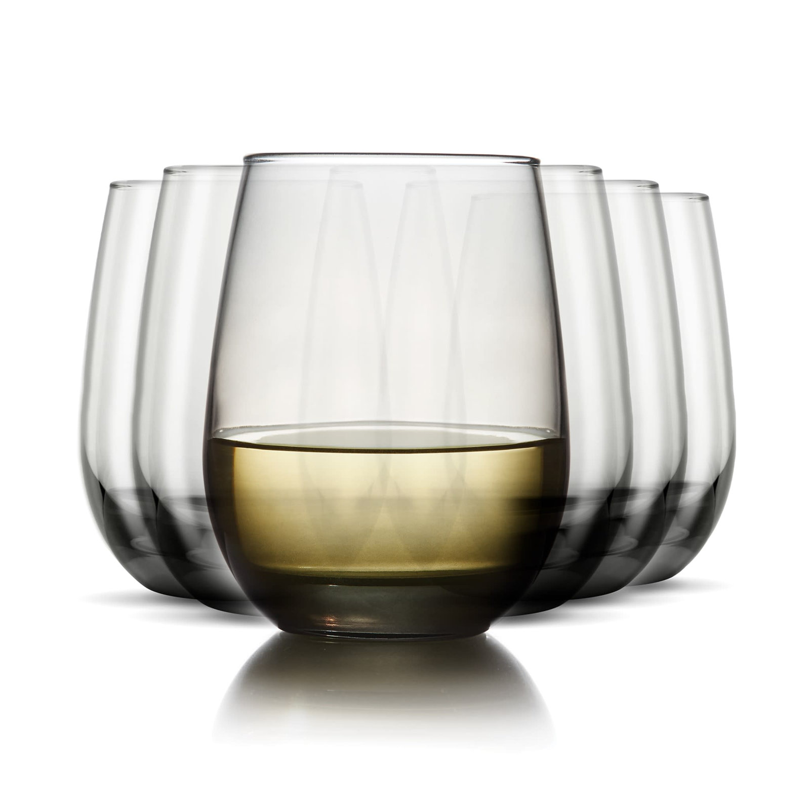 Classic Stemless Wine Glass, Smoke