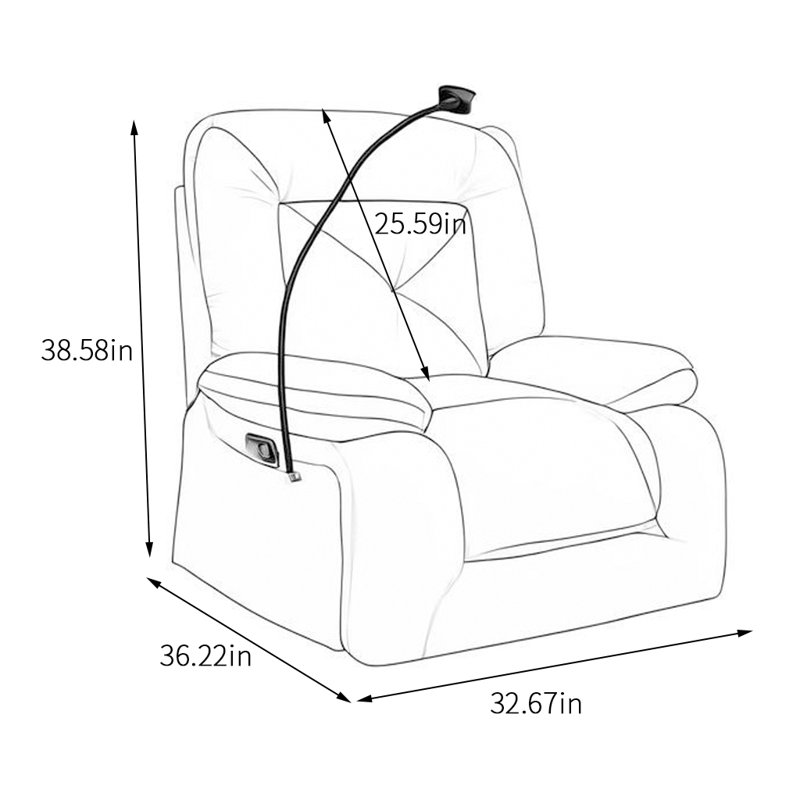 Fauteuil inclinable pivotant en faux cuir Taybree, Crème