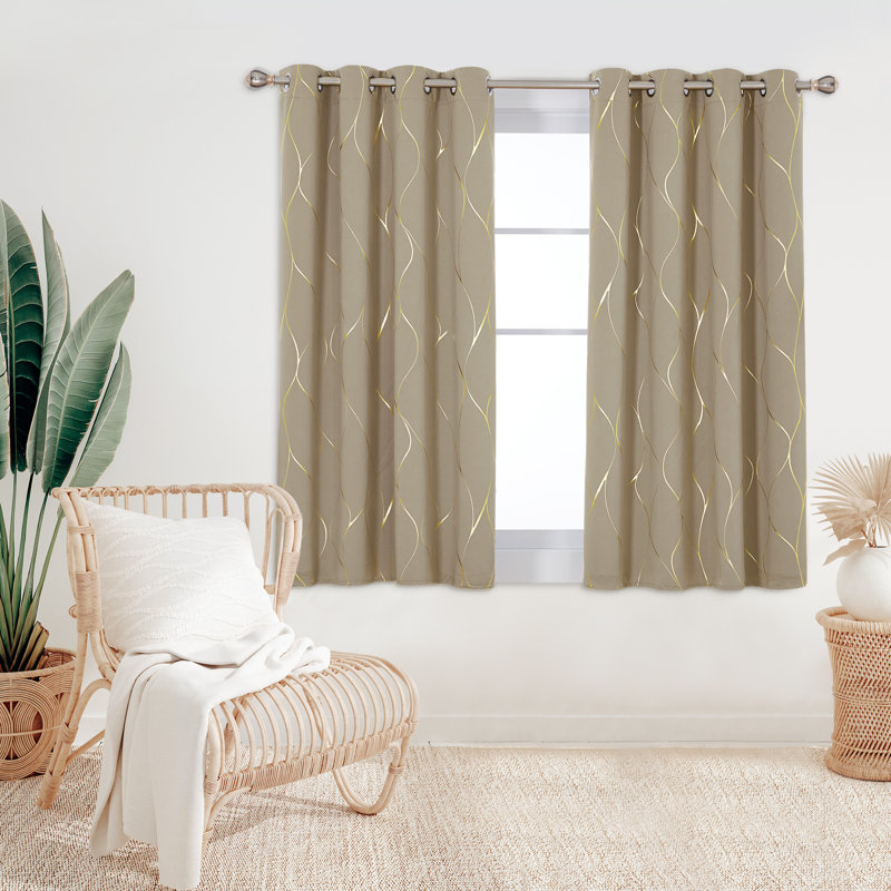 Valmar Blackout Curtain Pair, Taupe, Width 117 x Drop 138cm