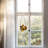8.25"H Honeycomb Bees Tiffany-Style Window Panel