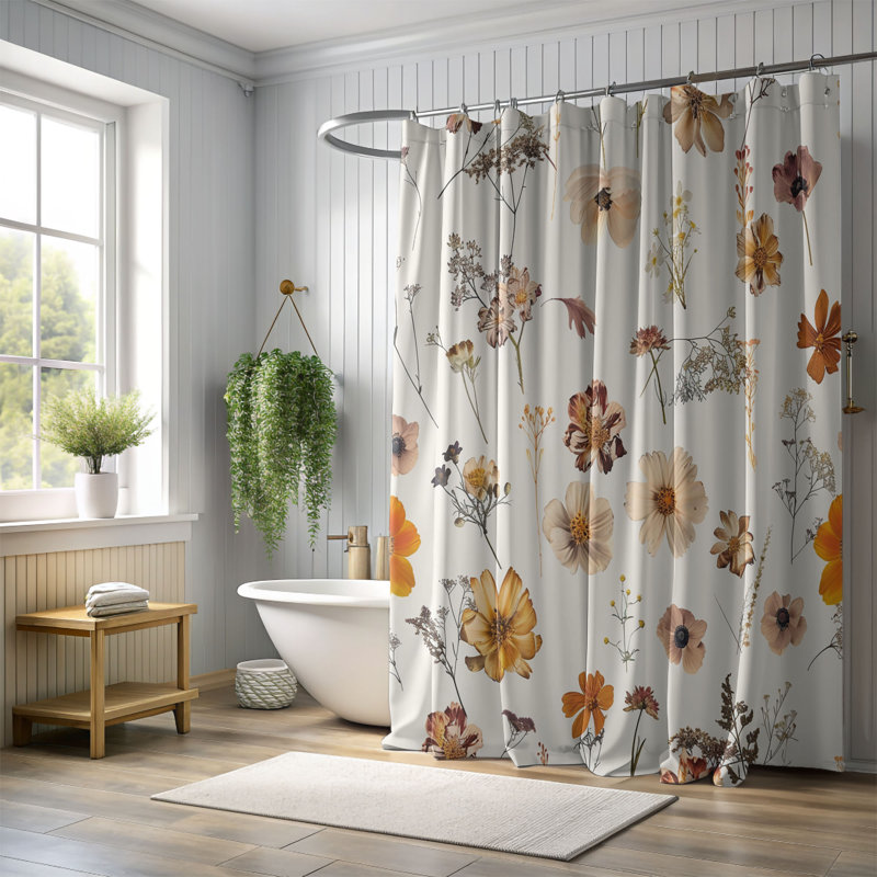 Rideau de douche standard 1 pièce, H 74 po x l 71 po