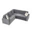 Canapé-lit convertible en forme de L avec 2 ports USB, 2 prises de courant et 3 coussins pour le salon, la chambre à coucher, le bureau et le gris