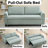 Kothan 78.4 '' Square Arms Sleeper Couch 3 in 1 Convertible Sleeper Sofa Bed with Pull Out Bed-112604119