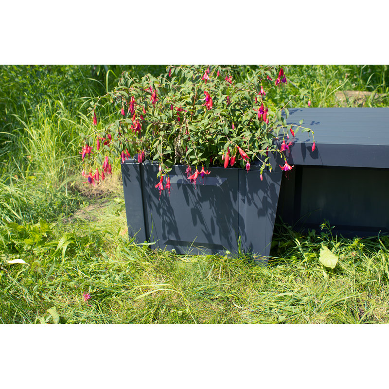 Zirke Wood Garden Bench, Anthracite