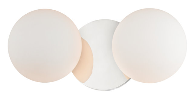 Éclairage pour salle de bain à 2 lumières Samson, Chrome poli