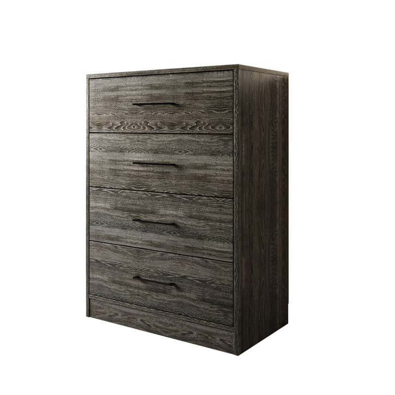 Commode 4 tiroirs , Gris foncé
