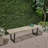 Metal/Solid Wood Outdoor Bench-128391101