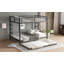 Lit superposé en métal robuste avec lit gigogne, durable et peu encombrant pour les chambres modernes-611671749