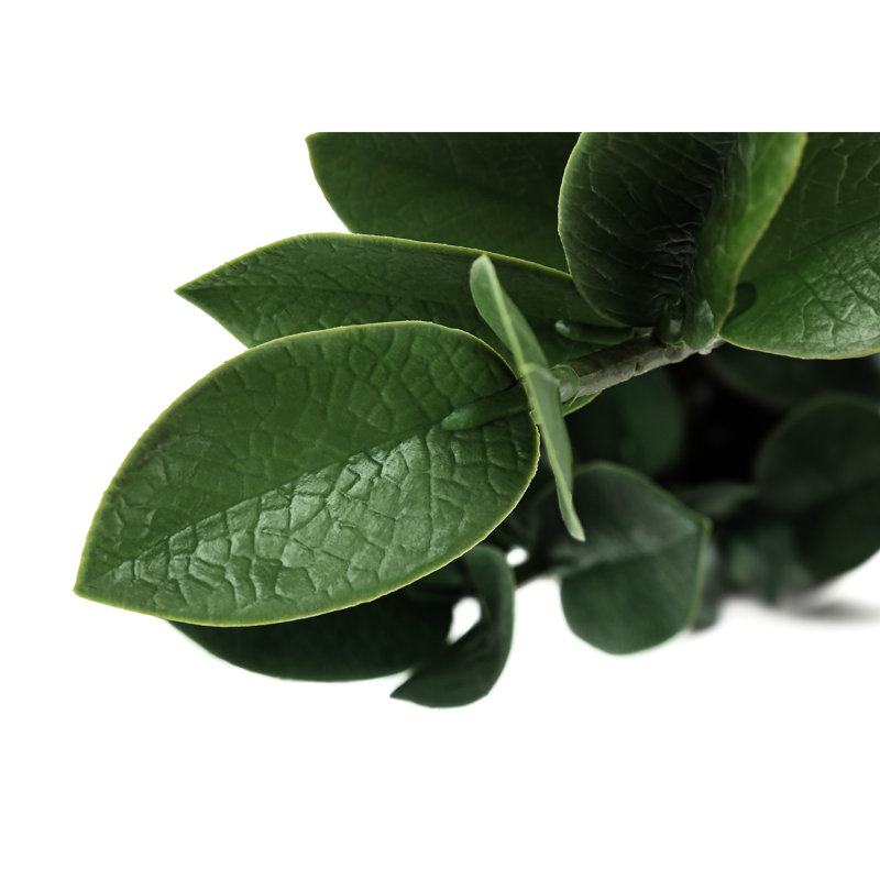 20 po de hauteur plante artificielle Zz en pot de ciment gris, plante décorative d'intérieur avec effet de verdure