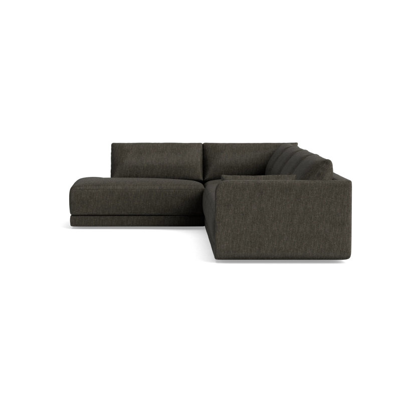 Eva Modular Corner Sectional, Performance Weave - Onyx, Left Hand Facing