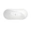 Baignoire autoportante blanche en acrylique 6029 pouces de luxe, confortable et élégante, facile à nettoyer, surface ultrabrillante