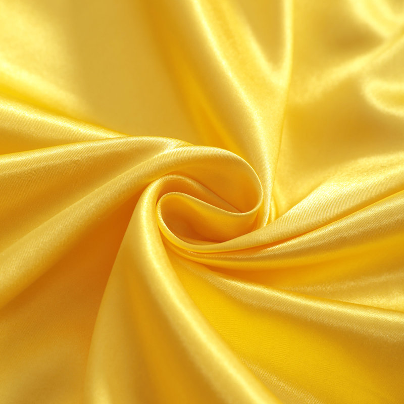 Luxury 4-Piece Satin Sheet Set - Satin Bedding Set, California King Bedspread + 4 Additional Pieces, Bright Yellow