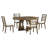 Hervey 5-Piece Retro Rustic Functional Dining Set Unique Geometric Design,Round Table Top with Leaf,dinning table set-1874598577-1874598583