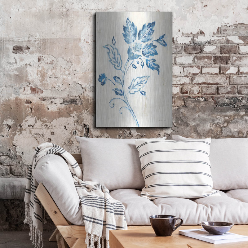 Art mural en métal Winston Porter «Exotic Elegance Floral 1 Cream» par Danhui Nai, H 36 po x l 36 po